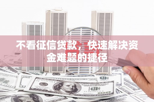 国姓不看征信贷款，快速解决资金难题的捷径