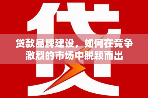 邓州贷款品牌建设，如何在竞争激烈的市场中脱颖而出