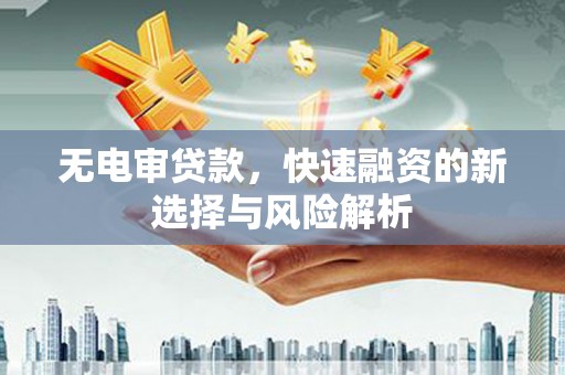 禅城无电审贷款，快速融资的新选择与风险解析