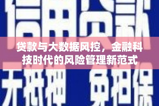青神贷款与大数据风控，金融科技时代的风险管理新范式