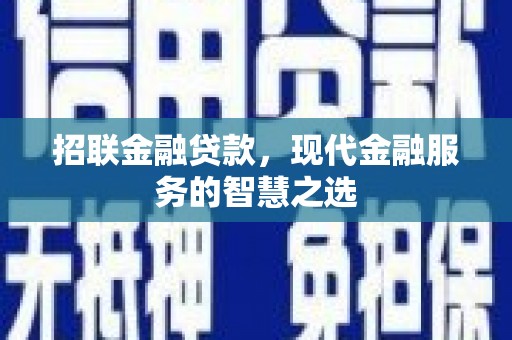 阳新招联金融贷款，现代金融服务的智慧之选