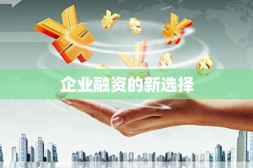 婺城企业融资的新选择
