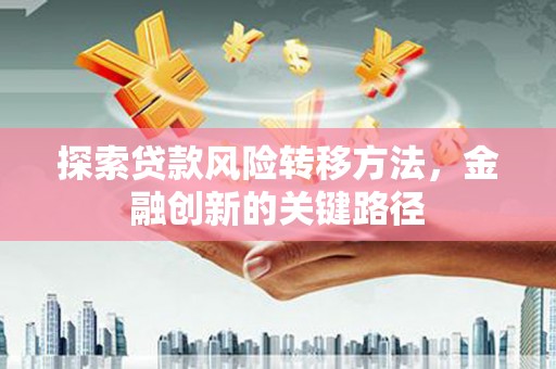 苍溪探索贷款风险转移方法，金融创新的关键路径