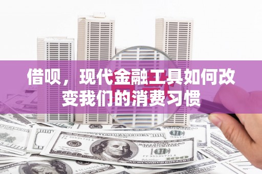 左权借呗，现代金融工具如何改变我们的消费习惯