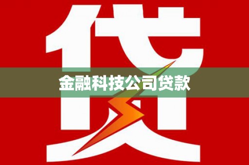 临潭金融科技公司贷款